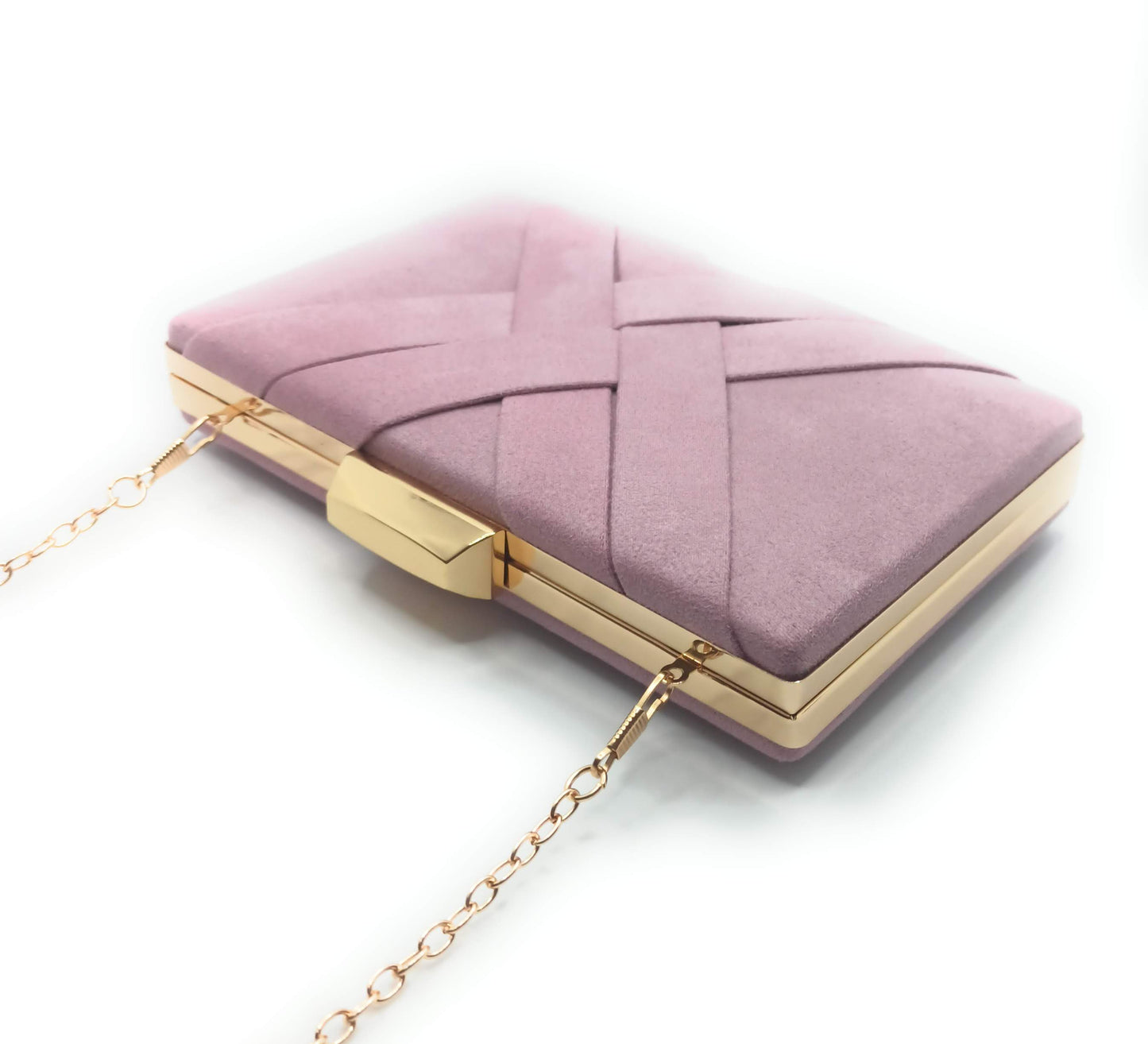 Handtasche, Partytasche, Umhängetasche, hellviolettes Wildleder