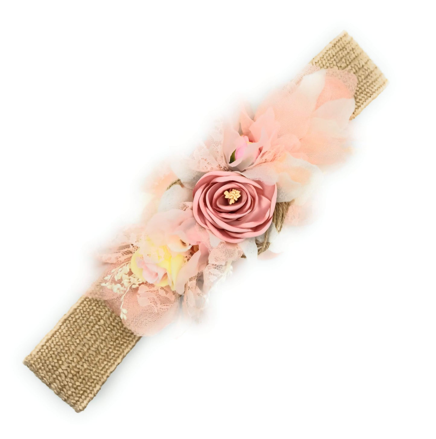 Cinturón de Flores · Rafia Rosa Pastel (última unidad!)