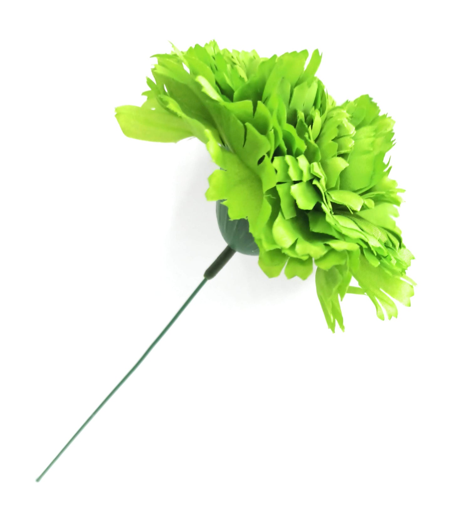 Clavel XL Flor Flamenca Grande Adorno Pelo Mujer · Verde Claro Ø13cm