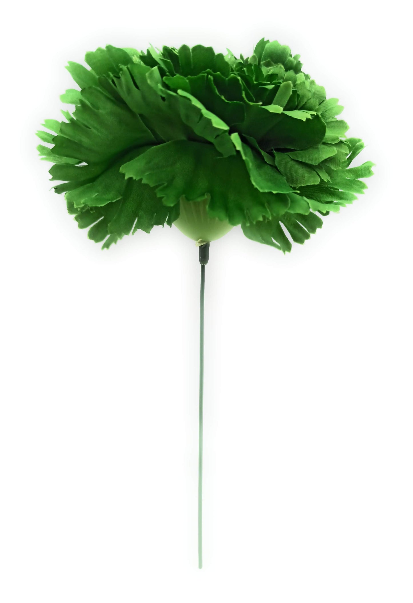 Clavel XL Flor Flamenca Grande Adorno Pelo Mujer · Verde Bosque Ø13cm