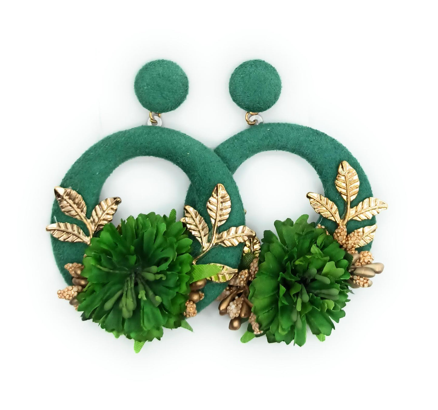 Pendientes grandes de flamenca · Aro Verde