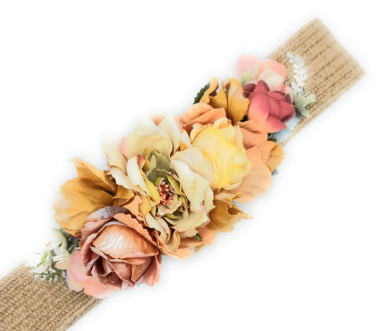 Cinturón de Flores · Rafia Multi Ámbar (última unidad!)