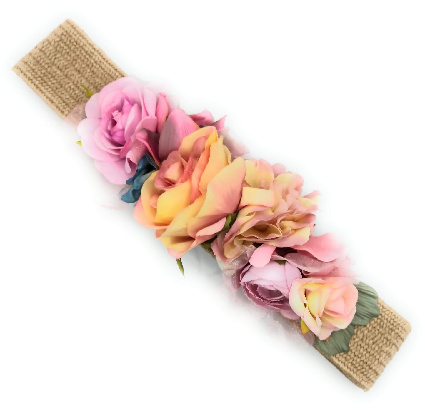 Cinturón de Flores · Rafia Rosa Amarillo