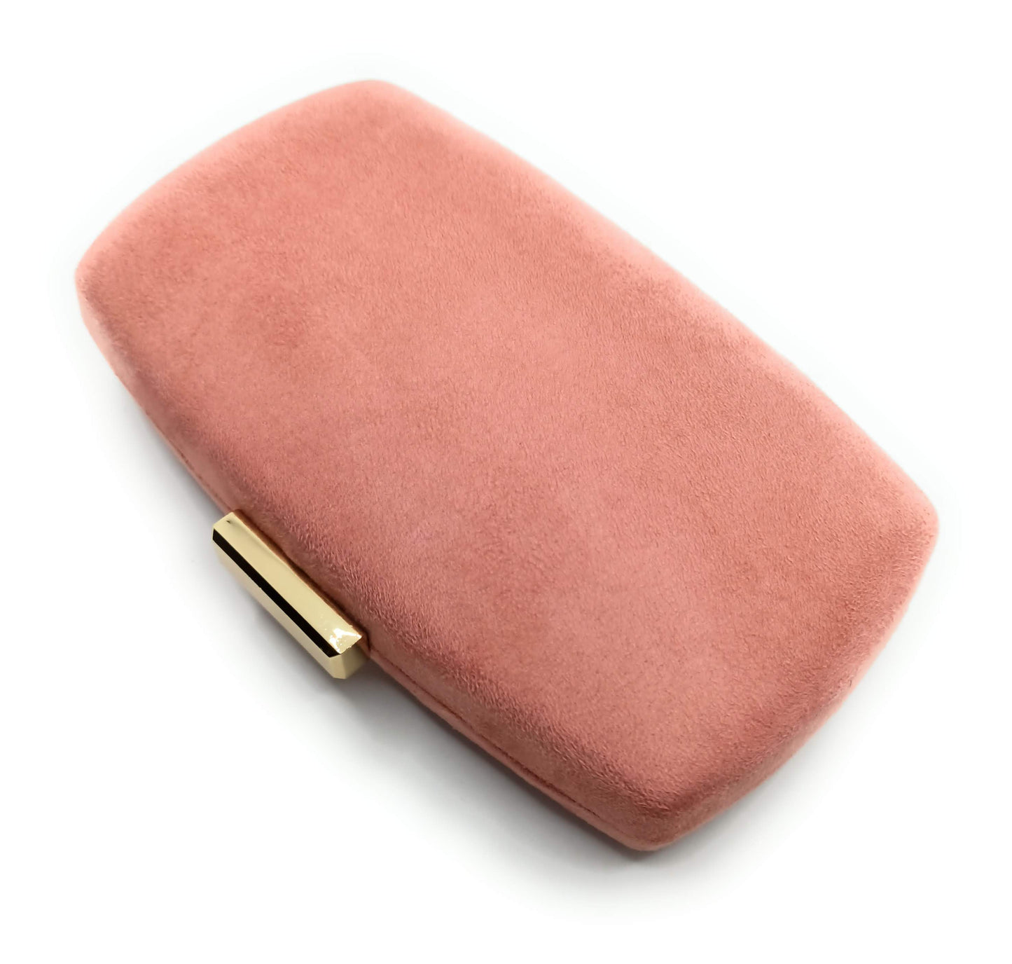 Cartera De Mano Bolso Fiesta · Ante Ovalado Rosa Viejo