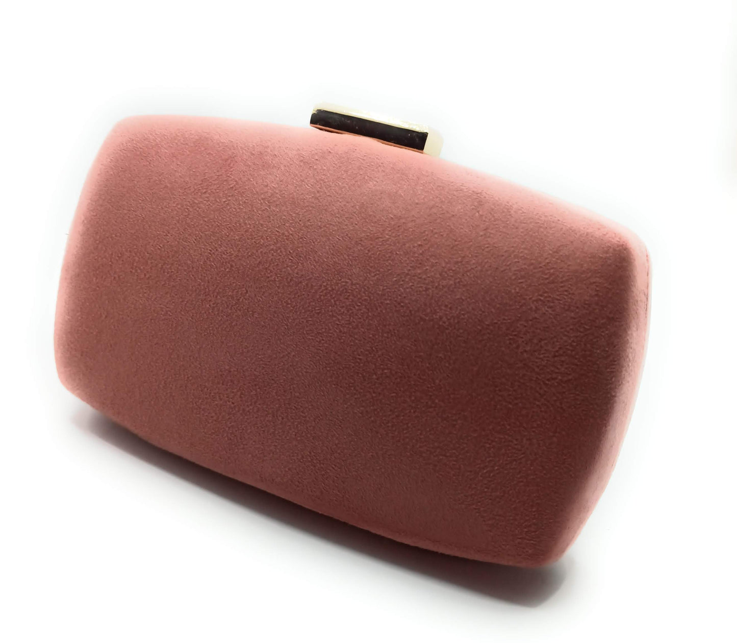 Cartera De Mano Bolso Fiesta · Ante Ovalado Rosa Viejo