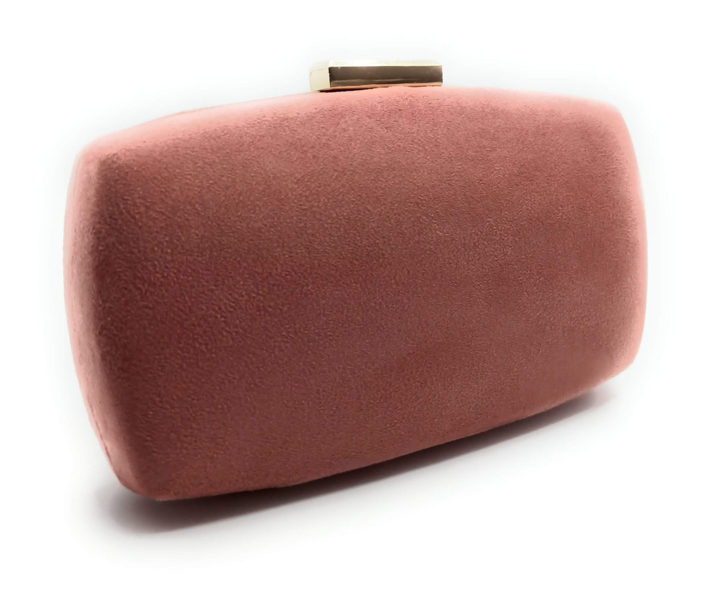 Cartera De Mano Bolso Fiesta · Ante Ovalado Rosa Viejo