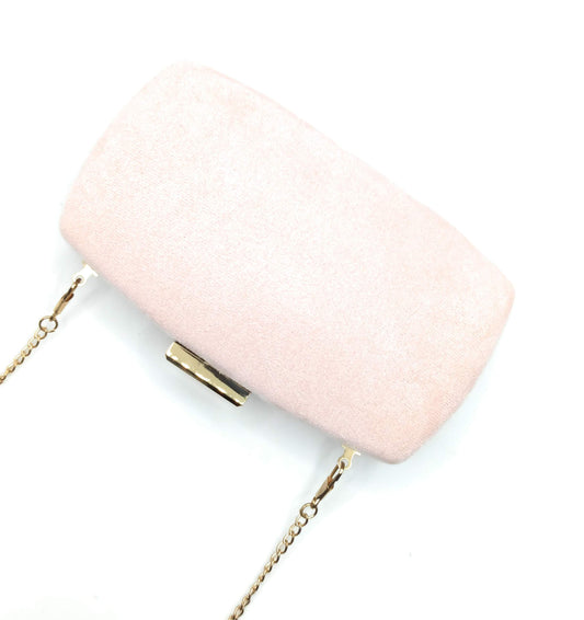 Abendclutch · Oval · Nude-Wildleder (Letztes Exemplar!)