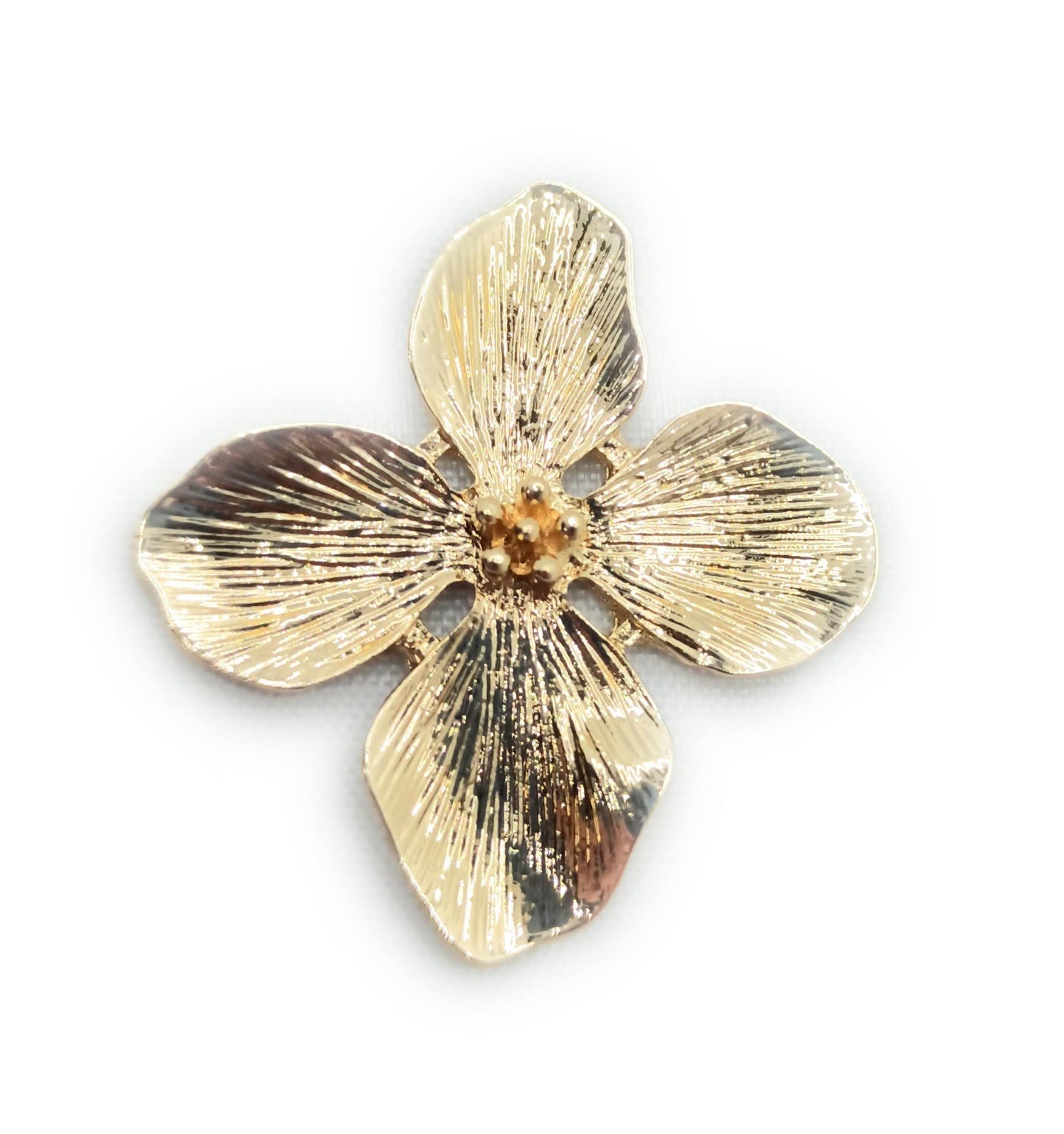 Pendientes Grandes Dorados · XL Orquídea Oro