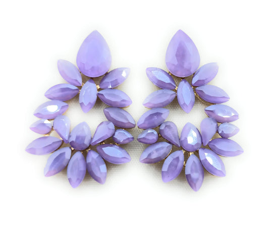 Pendientes de Cristales facetados brillantes · Lila Lavanda (últimas unidades!)