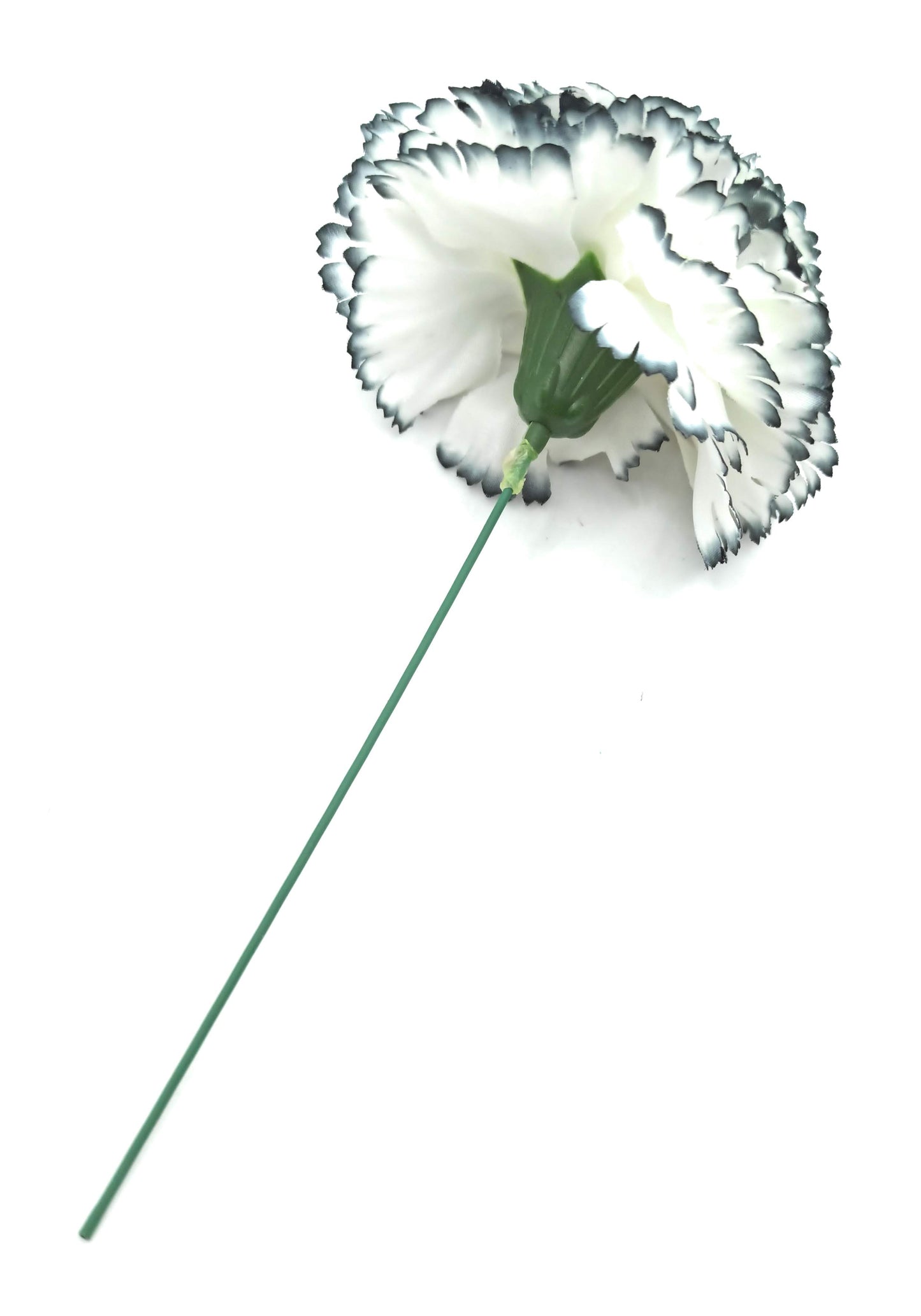 Clavel Flamenco Flor Pelo Ø9cm · Blanco Negro