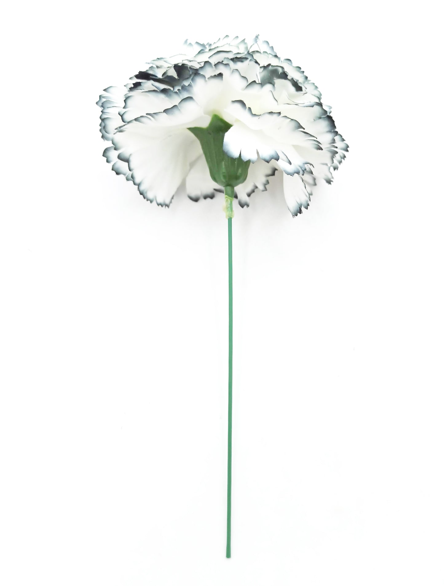 Clavel Flamenco Flor Pelo Ø9cm · Blanco Negro