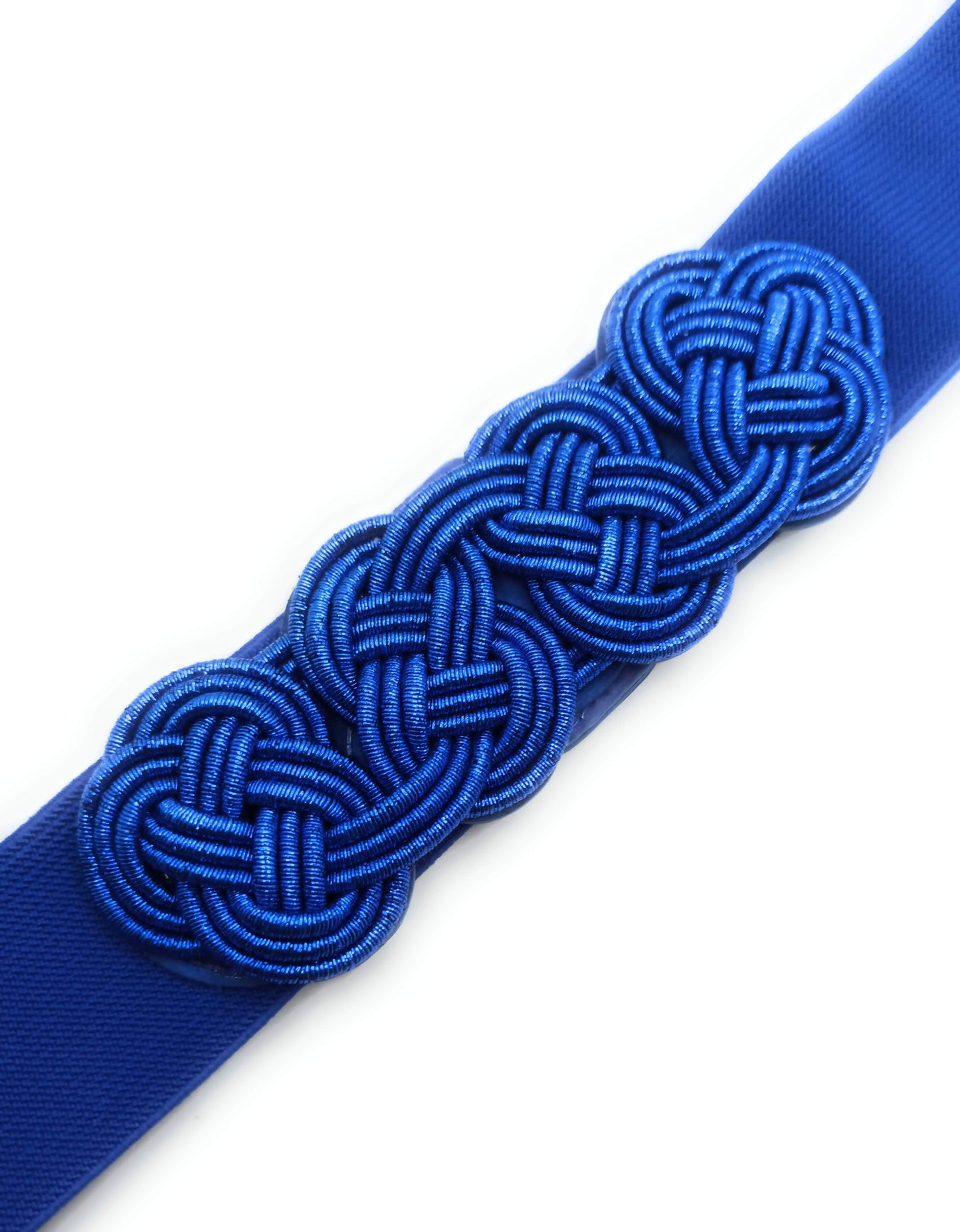 Cinturón Elástico Nudos · Azul