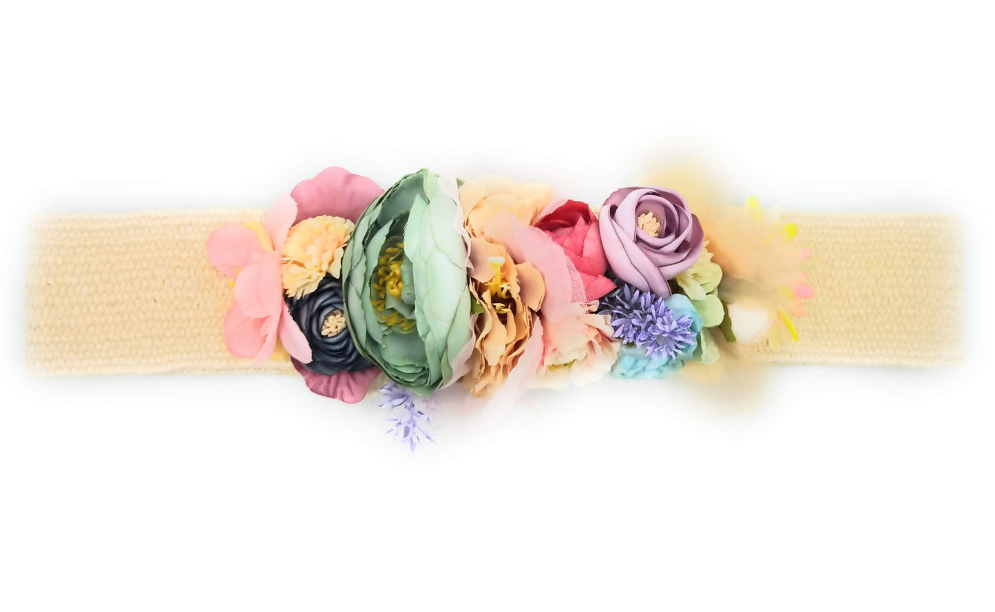 Cinturón de Flores · Rafia Multi Pasteles