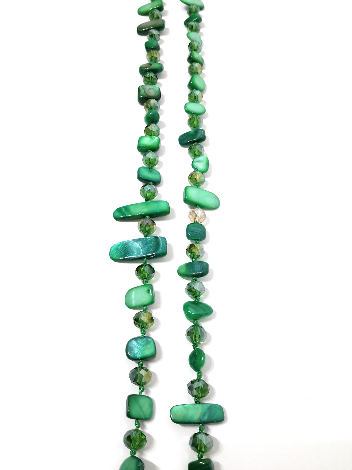 Collar Largo de Nácar · Verde Bosque