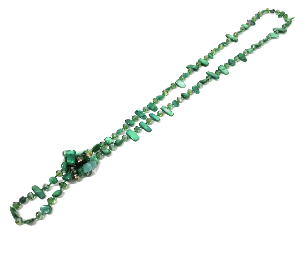 Collar Largo de Nácar · Verde Bosque