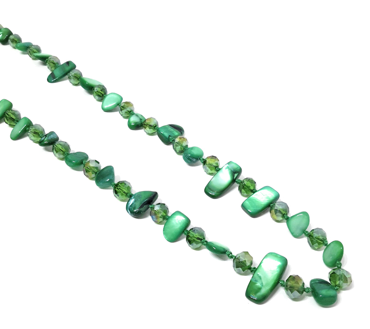 Collar Largo de Nácar · Verde Bosque