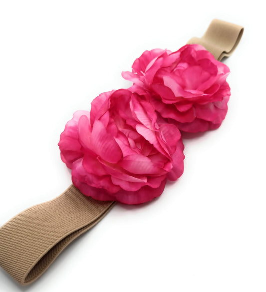 Cinturón Maxi Flores Ø10cm · Frambuesa