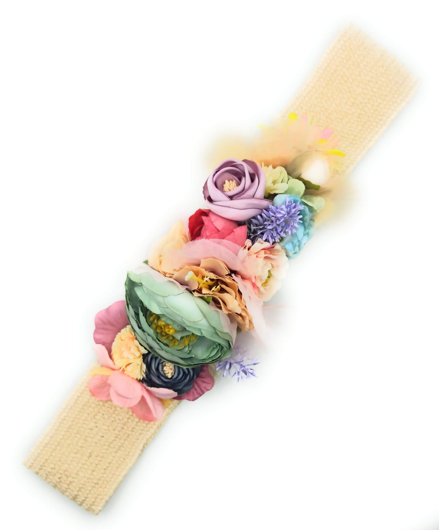 Cinturón de Flores · Rafia Multi Pasteles