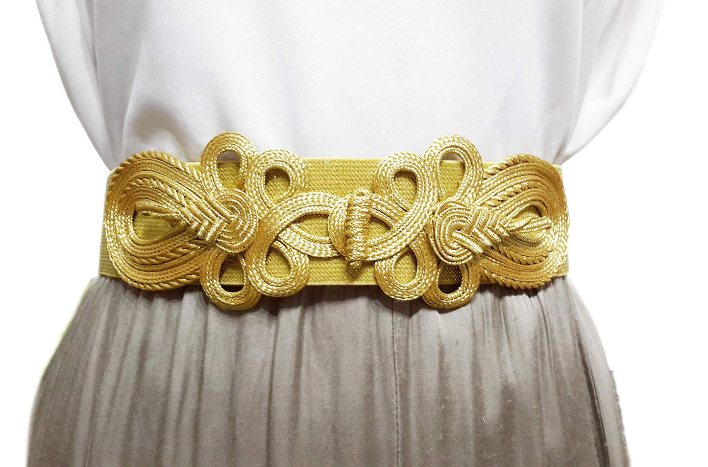 Cinturón Elástico Kimono · Oro