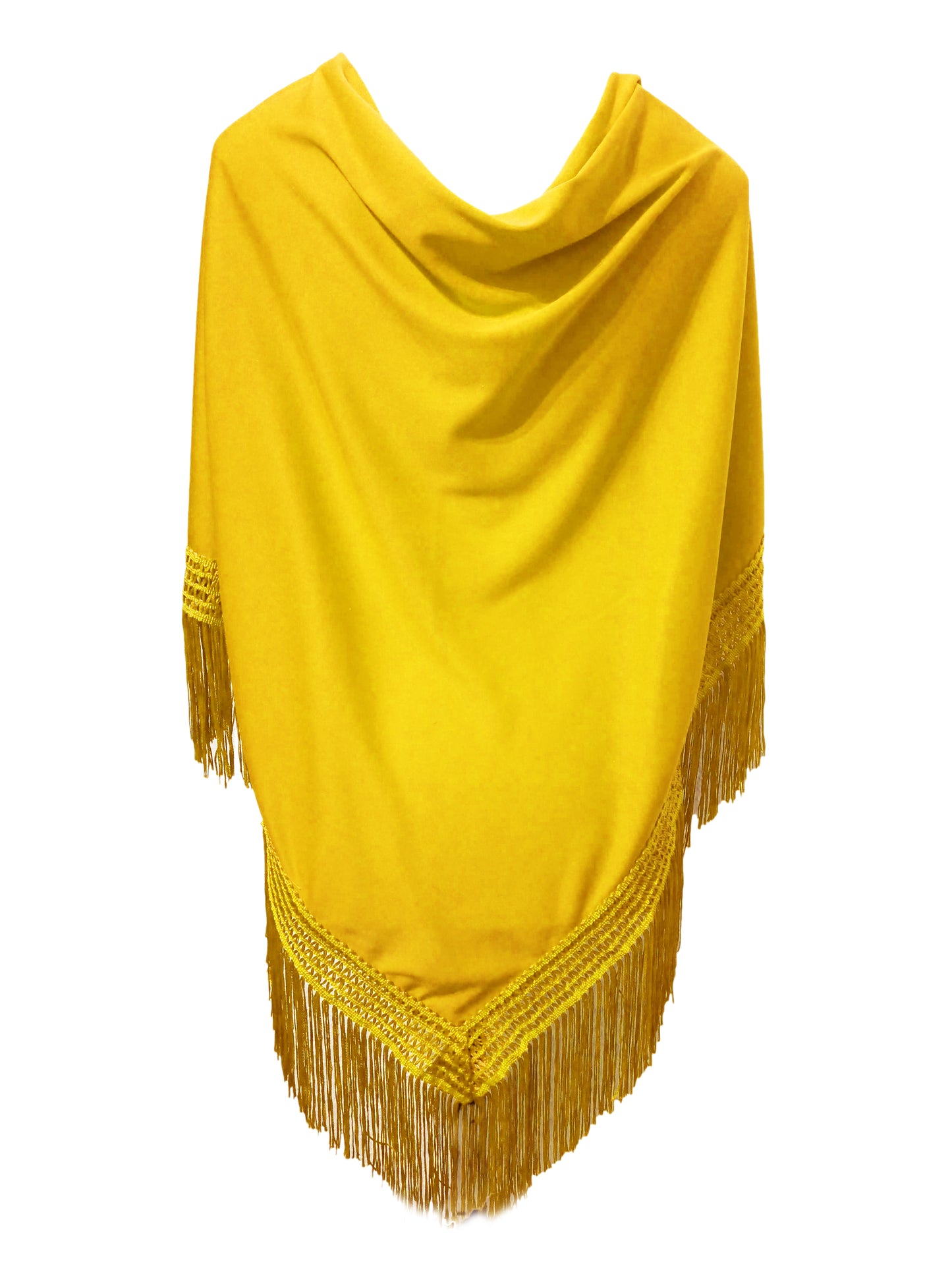 Mantoncillo grande y liso de flamenca · Amarillo (175 x 85cm)