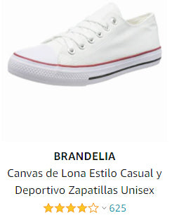 Zapatillas Blancas Mujer Sneakers Deportivas (T.36 - T.40) – BRANDELIA