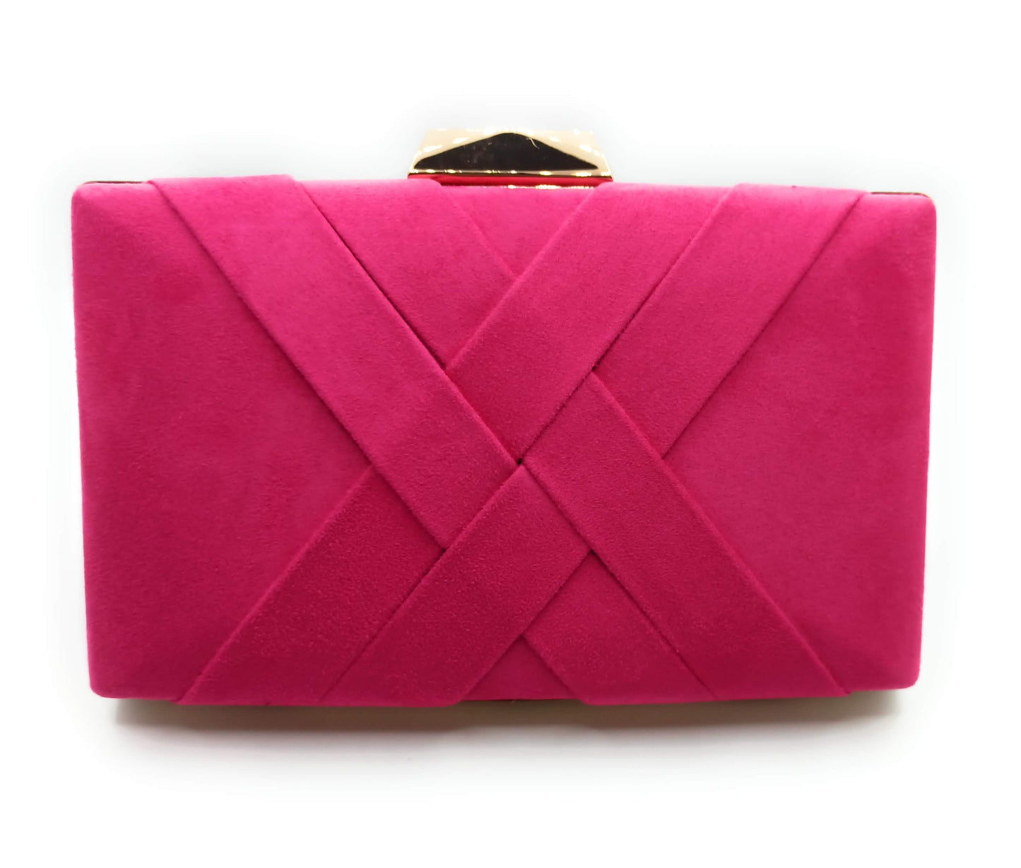 Cartera De Mano Bolso Fiesta · Cruzado Ante Fucsia (última unidad!)