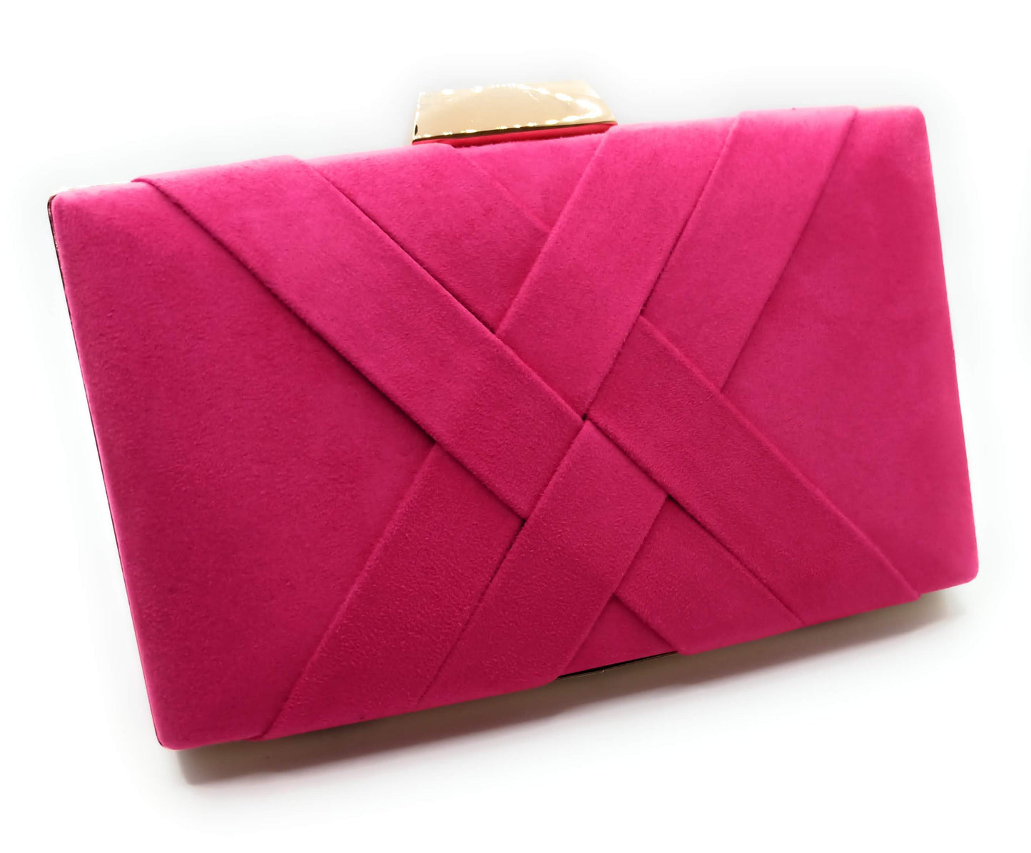 Cartera De Mano Bolso Fiesta · Cruzado Ante Fucsia (última unidad!)