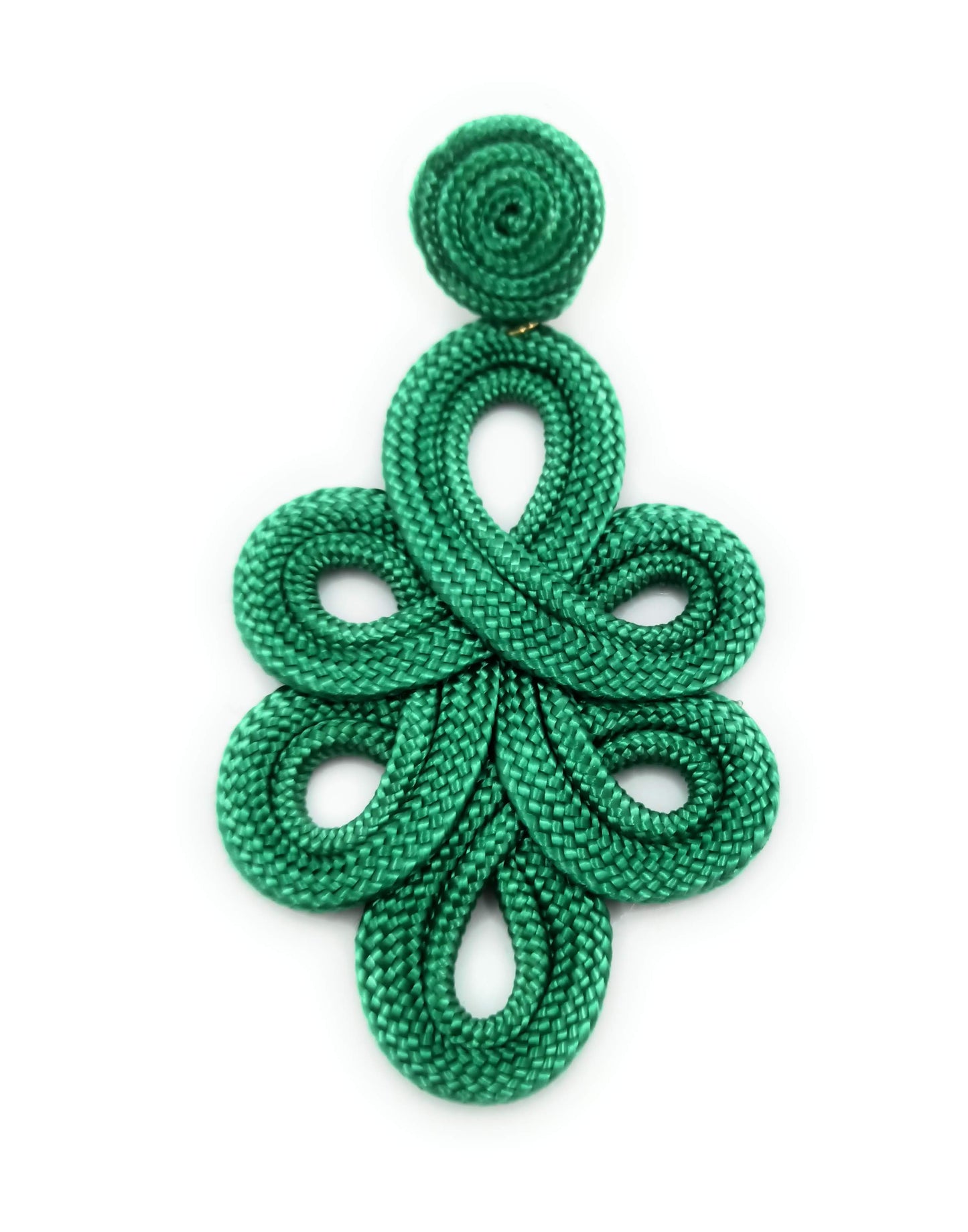 Pendientes largos y ligeros de flamenca · Verde
